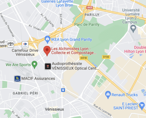 Localisation géographique Alchimistes Lyon
